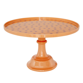 Rice Melamine Cake Stand with Dots Print