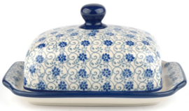 Bunzlau Butter Dish with Plate Flower Fountain