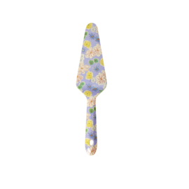 Rice Melamine Cake Server Flower Painting Print 'YIPPIE YIPPIE YEAH'