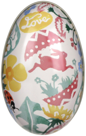 Emma Bridgewater Medium Egg-Shaped Tin - Hare & Ladybird