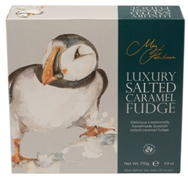 Gardiners of Scotland Salted Caramel Fudge 170 gr -Puffin- T.H.T. 04-06-24 