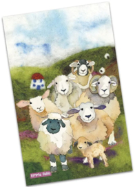 Emma Ball Cotton Tea Towel - Felted Sheep