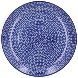 Bunzlau Plate Ø 25,5 cm - Blue Diamond