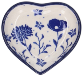 Bunzlau Teabag Dish Heart - Flower Festival