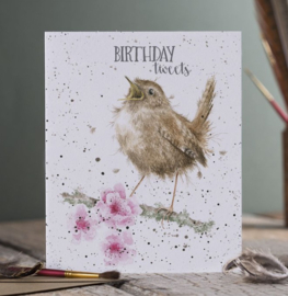 Wrendale Designs 'Birthday Tweets' Wren Birthday Card