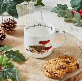 Wrendale Designs 'Home for Christmas' Hedgehog Mug