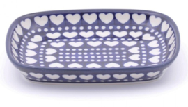 Bunzlau Tray Small 15 x 18,5 cm Blue Valentine