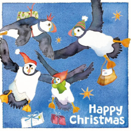 Emma Ball Christmas Cards - Lots of Flying Puffins - set van 6 met envelop