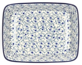 Bunzlau Oven Dish Rectangular 1880 ml - Blue Olive - 19 x 7 x 24 cm