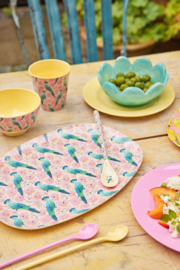 Rice Melamine Rectangular Plate - Exotic Bird Print