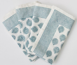 Rozablue Servet Little lotus blue - set of 4