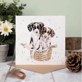 Wrendale Designs Card 'Paws and Pedals'