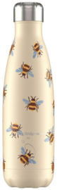 Chilly's Drink Bottle 500 ml Emma Bridgewater Bumblebee Blue Wing -mat met reliëf-