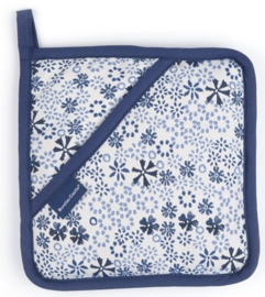 Bunzlau Potholder Indigo Lace