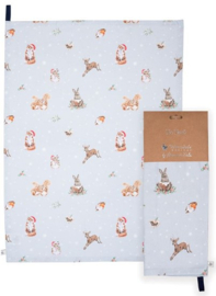 Wrendale Designs 'Winter Woodland' Woodland Animal Tea Towel