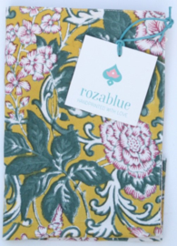 Rozablue Theedoek Chintz golden