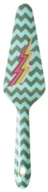 Rice Melamine Cake Server Zig Zag Lichtning Print 'Follow the Call of the Disco Ball'