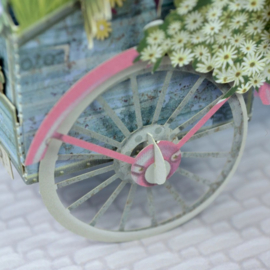 Me&McQ - 3D Wenskaart - Flower Seller's Bicycle - Pink