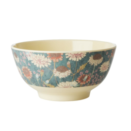 Rice Medium Melamine Bowl - Fall Flower Print