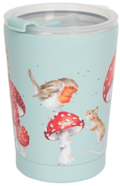 Wrendale Designs Thermal Travel Cup 'Fairy Ring' Mouse and Hedgehog