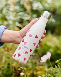 Chilly's Drink Bottle 500 ml Emma Bridgewater Pink Hearts -mat met reliëf-
