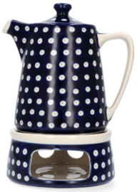 Bunzlau Tea Stove for Teapot Straight Blue Eyes