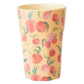 Rice Tall Melamine Cup - Peaches Print