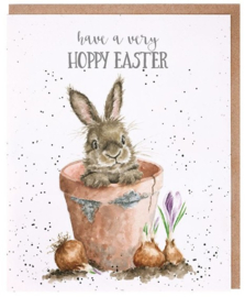 Wrendale Designs 'Hoppy Easter' Rabbit Easter Card
