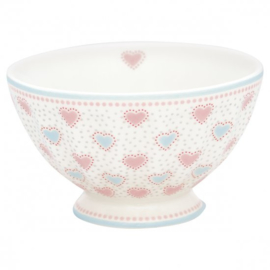 GreenGate French Bowl Medium Penny white -stoneware-