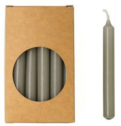 Rustik Lys - Potloodkaarsjes - Ø 1,2 cm x 10 cm - Linnen - 20 st.