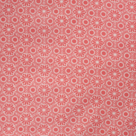 Rice Pastel Neon Coral Marrakesh Printed Oilcloth