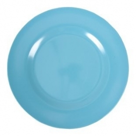 Rice Melamine Round Dinner Plate in Turquoise