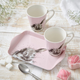 Wrendale Designs 'Bathtime' Two Mug & Tray Set