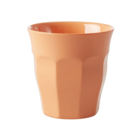 Rice Solid Colored Medium Melamine Cup in Apricot