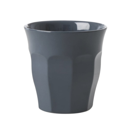 Rice Solid Colored Medium Melamine Cup in Dark Grey
