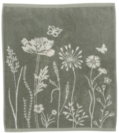 Bunzlau Kitchen Towel Wild Flowers Dark Green