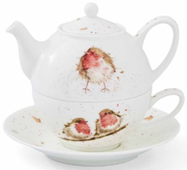 Wrendale Designs Tea For One with Saucer Robin