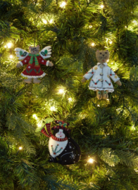 Meander Kat met kerstjurk -vilt-