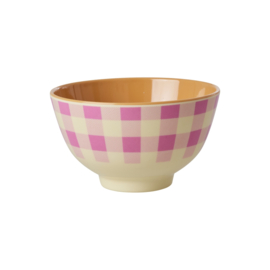 Rice Small Melamine Bowl - Check It Out Print