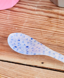 Rice Acryl Latte Spoon - Blue Hearts