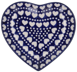 Bunzlau Heart Shape Dish - Blue Valentine