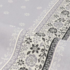 Bunzlau Tea Towel - Belle Fleur Grey