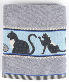 Bunzlau Kitchen Towel Cats Grey
