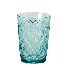 Rice Acrylic Tumbler with Swirly Embossed Detail - 500 ml - Mint