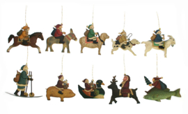 Meander Hanger Santa op Paard -metaal-