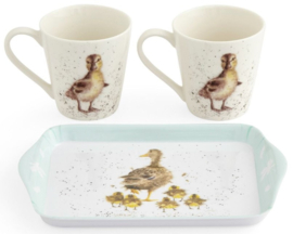 Wrendale Designs 'Lovely Mum' Two Mug & Tray Set