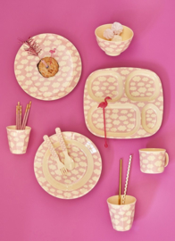 Rice Kids Melamine Bowl with Cloud Print - Pink