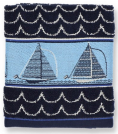 Bunzlau Kitchen Towel Boat Dark Blue