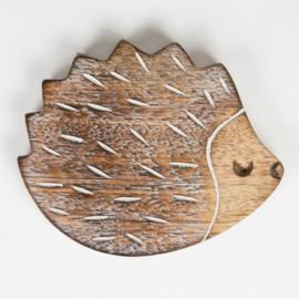 Sass & Belle Coasters -set of 6- Carved Hedgehog