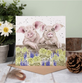 Wrendale Designs Card 'Nosy Neigh-boars'